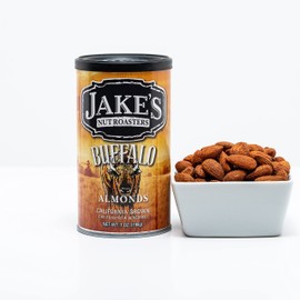 Jake's Nut Roasters - Buffalo Flavored Almonds (2 Pack) - Whole Dry Roasted Seasoned Almonds…