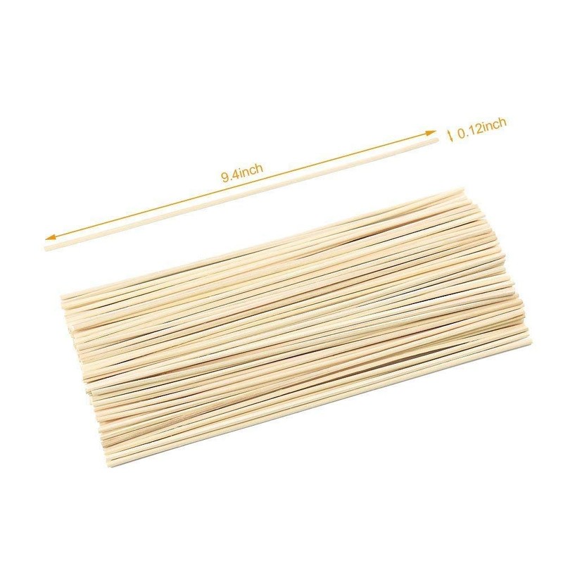 Esnow 120 Stück Natürlicher Fasern Rattanstäbchen Reed Diffusor Stöcke Holz