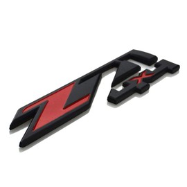dgea Black Red Z71 4X4 Fender Front Door Emblem Nameplate fIT for GMC Sierra (1pcs Set)
