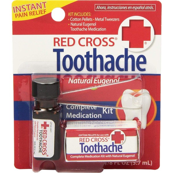 Red Cross Toothache Complete Medication Kit 0.12 oz (Pack of