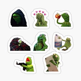 Kermit Meme Sticker Pack Sticker - Sticker Decal - Decorative Sticker - Scrapebooks, Cars, Windows, Laptops, Waterbottles