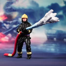 SOUFORCE 1/87 Scale Scene Props Figure Fireman Man Fire Series Tiny People Action Figure Model