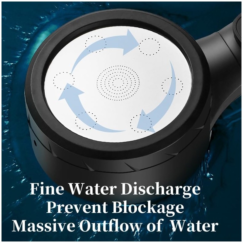 RegBogen Filter Shower Head, Shower Head with Temperature Display and