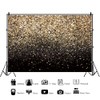 Renaiss 2.7 x 1.8 m Black and Gold Glitter Backdrop