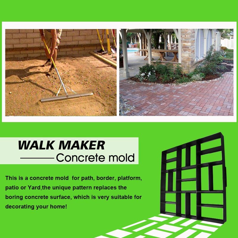 CJGQ Plus Size 19.7"x19.7"x1.7" Concrete Molds Walk Maker Reusable Path