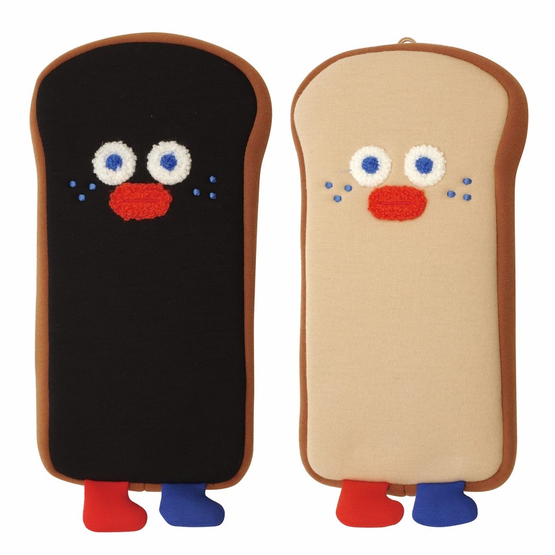 BRB-PEC06-BK Pencil Case, Branch Brother, Toast Black, Cute
