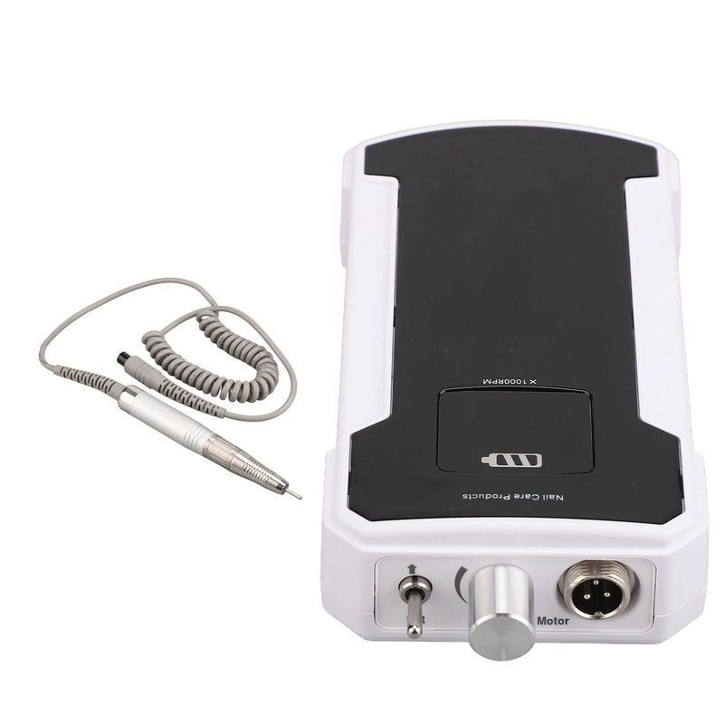 Black Rechargeable Electric Nail Drill Portable Nail Polish Machine Electric