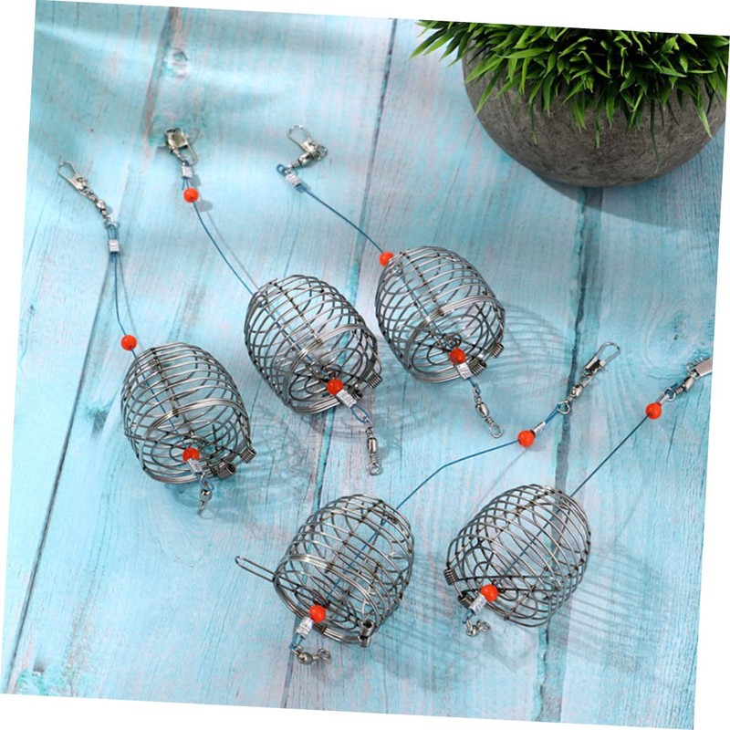 BESPORTBLE 4pcs Stainless Steel Fishing Bait Cage Durable Fish Trap