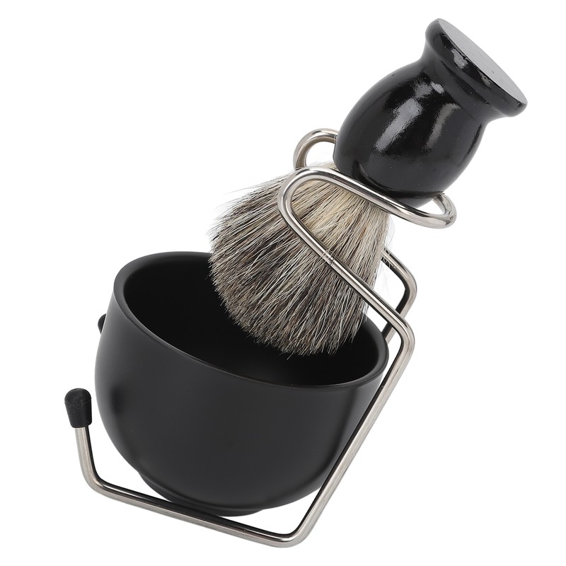 Men Beard Shave Set Brush Stand Foam Bowl Beard Brush