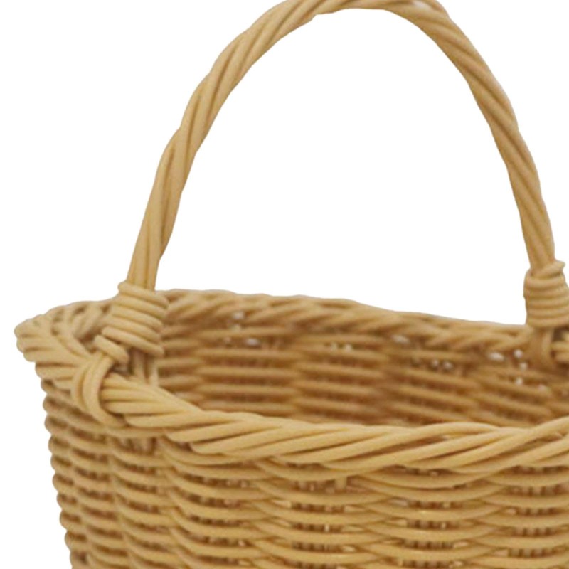 Folpus Easter Basket Rectangular Handwoven Polypropylene Brown Storage Decor Gift