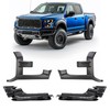 HECASA Pair Headlight Molding+Headlight Bracket Compatible with 2017-2019 Ford F150
