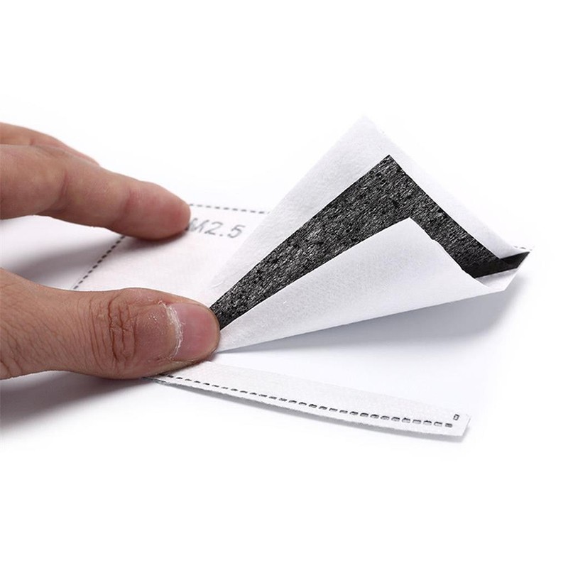 20Pcs/Set Disposable Replacement Filter Activated Carbon Protective Face Shield Filters