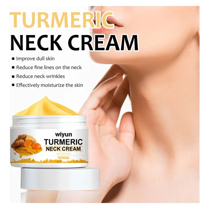 Crema Reafirmante De Cuello De Cúrcuma, Hidratante Facial Co