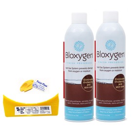 Bloxygen Preserver with Plow and Spout, 2 Cans 0.41 oz. of 100% Natural Argon Gas, Inert Gas Can Preservation System for Paint / Auto Chemicals / Varnish / Food & Wine Preserver, Home Improvement