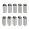 10PCS Round Coupling Nuts 304 Stainless Steel Female Thread Cylindrical