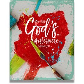 Govivo You Are God's Masterpiece (Ephesians 2:10)- Religious Wall Art Decorwith a light gray background - unframed artwork printed on photograph paper