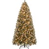 Yaheetech 6ft Pre-lit Frosted Artificial Hinged Christmas Tree with 818