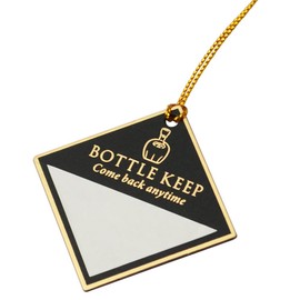 Pack of 100 Commercial Black & Gold Cord Disposable Paper Bottle Keeper Tags