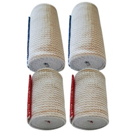 Premium Elastic Bandages Combo - Self Grip Closure – Non-Latex – 2 x 3-inch and 2 x 4-inch Wide Compression Bandages - Ideal for Sports, Soreness, Injury and Support