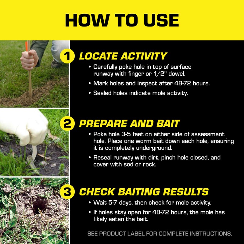 Tomcat Mole Killer Worm Bait, 10 Count (Pack of 4)