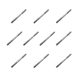 10PCS RC Toy Pushrod Connector Double End Threaded Rod Stainless Steel Rod Linkage for RC Airplane Helicopter Car Boat DIY Model Toy Parts (M2X25mm)