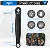 2Pcs Bike Crank Set, Left Crankset 170mm Bike Pedal Arm