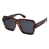 SOJOS Retro Square Polarized Sunglasses for Women Men Trendy Large