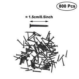 GOETOR Metal Nails Tacks 800 Pcs 16mm Mini Black Iron Stud Shoe Nail for Shoes Leather Boots Heels Soles Repairs Woodworking Craft