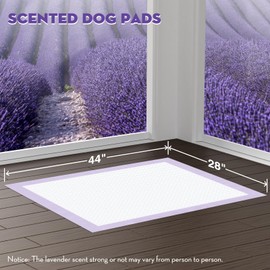 CROCI Dog Pads Lavender Scented 28x44in XXL Pee Pads for Dogs with Odor Eliminating Puppy Pads Thicken Super Absorbent Up to 12 Cups Pee Pads, Disposable (30 Counts)