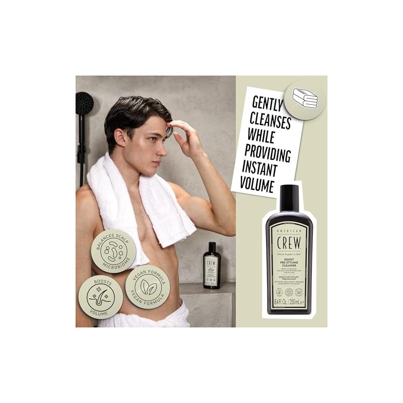 American Crew Shampo Boost Eleva y da vida al cabello