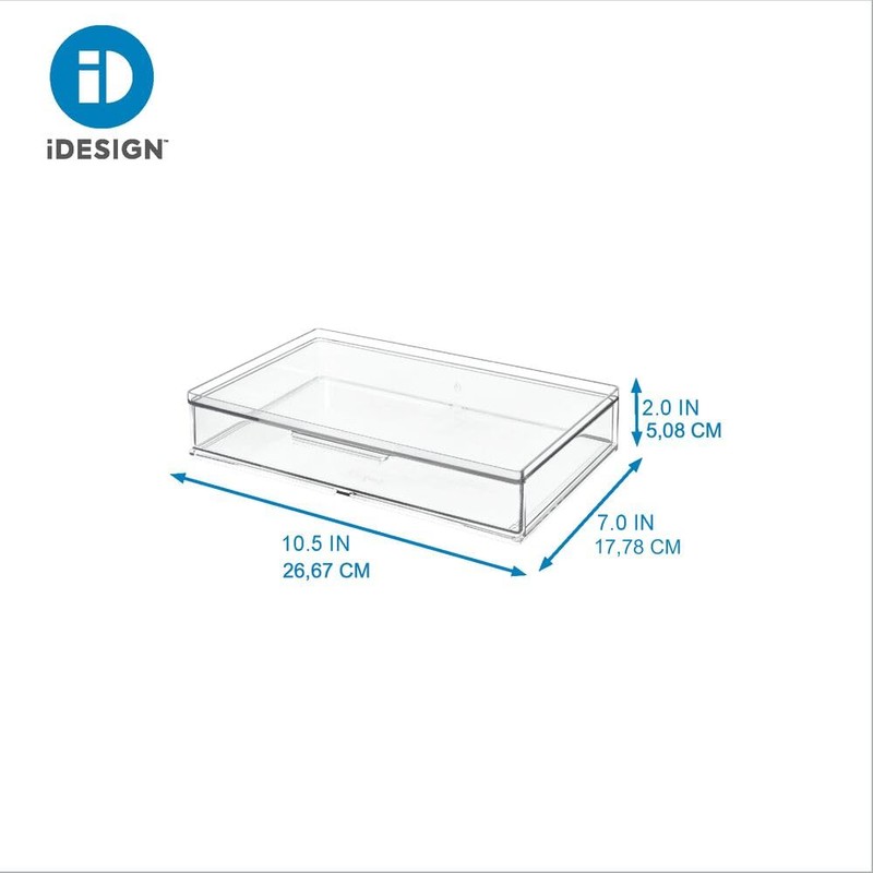 The Home Edit by iDesign Clear Recycled Plastic Organiser Bin