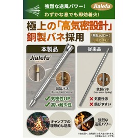 Jialefu Bellows, Fire Blowing Rod, Fire Starter, Bonfires, Blower, Barbecue, Fireplace, Charcoal, Firewood, Stainless Steel, Durable, Stretchable, Compact Carry Belt, Pockets, 6 Tiers, For Outdoors, Camping, Storage Box Included