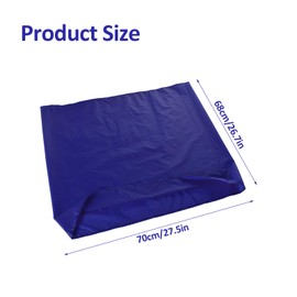 Tibapla 70 x 68 cm Tubular Slide Sheet for Patient Transfer, Reusable Flat Slide Sheet for Patient Elderly Seniors Transfers to Cars Vehicles Wheelchairs and Bed, Hospitals Nursing Home Care (Blue)