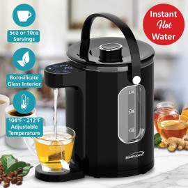 Brentwood KT-2230DBK 3-Liter 1100w Digital Glass Instant Hot Water Dispenser ...