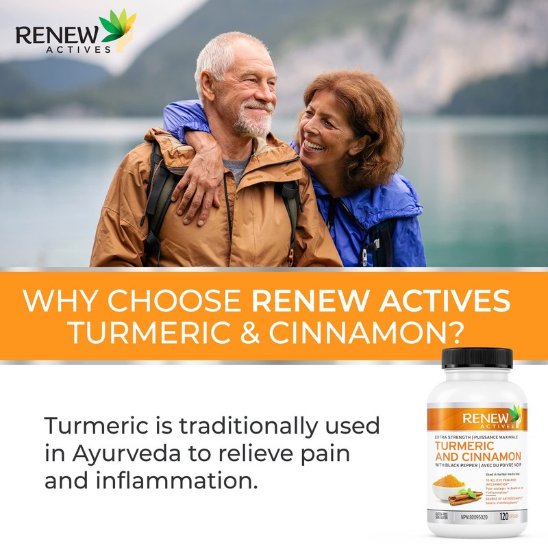 Renew Actives RENEW ACTIVES Organic Turmeric 474MG & Cinnamon 50MG