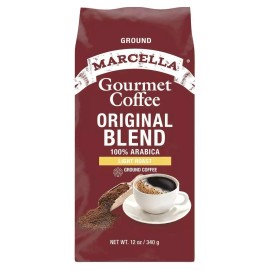 Marcella Original Blend 100% Arabica Gourmet Ground Coffee Light Roast 12 oz.