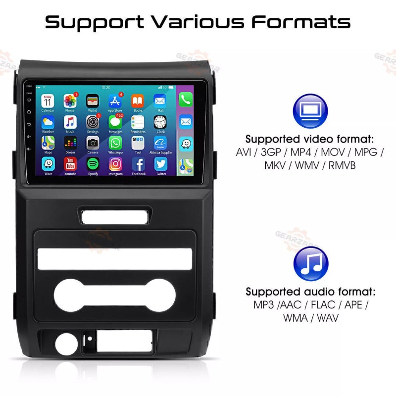 GEARZAAR 9" Android 13 Apple Carplay Car Radio Nav GPS