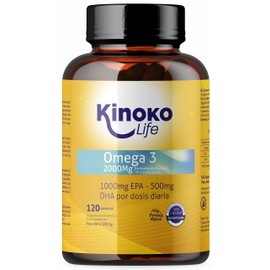 Omega 3 2000 mg | EPA 1000 mg | DHA 500 mg | 120 Capsules | Wild Fish | Free from Heavy Metals (Cadmium, Lead and Mercury) | Maximum Absorption | Pure Fish Oil | Molecularly Distilled