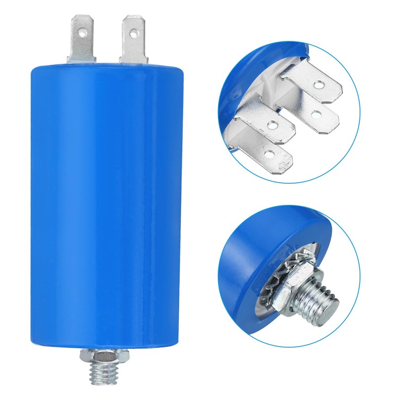 PATIKIL CBB60 14uf Running Capacitor,2Pcs AC 250V 4Pins 50/60Hz Cylinder