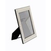 6x8-inch Two Tone Design Silver Plated Picture Photo Frame Stands/Hangs