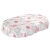 ANRO Oilcloth Tablecloth, Washable, Roses, Country House Antique Style, Grey,
