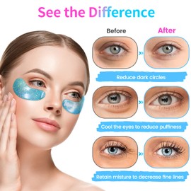 Onespring Under Eye Patches (24 Pairs) - Eye Masks for Wrinkles, Puffy Eyes, Dark Circles, Eye Bags, Under Eye Mask for Refreshing, Revitalizing, Gifts for Mom, Birthday Gift for Teenage Girls