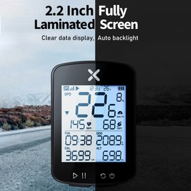 Bicycle Speed Meter Waterproof Cycle Route Navigation Mileometer Multi-functional Digital Bike Speedometer Full Screen Mobilephone APP Control Cycle Stopwatch