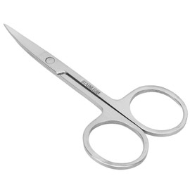 Sonew Eyebrow Scissors, Nose Hair Scissors, Eyebrow Scissors with Fine Tip, Stainless Steel Beauty Scissors with Curved Mouth, for False Eyelashes