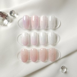 ✨️Popular work✨️ Glitter one-color gradient nail tip - Coffin / ✨️인기작품✨️ 차르르 글리터 원컬러그라데이션 네일팁 - 코핀