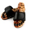 Foot Acupressure Pebble Slippers for Indoor & Office Use Natural Stone Red (Women's) - Size 39 (approx. 220-240mm)