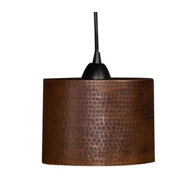 Premier Copper Products Hand Hammered Copper 8" Oval Cylinder Pendant Light