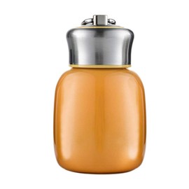 Mini Thermos Flask, 200ml, Cute Water Bottle, Vacuum Insulated Stainless Steel Water Bottles, Leakproof, Keeps Hot and Cold for Home, Outdoor, Travel, One Size, Orange-Yellow