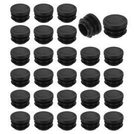 TA-VIGOR Runde Kunststoff-Endkappen, 19 mm, schwarze PE-Rohrstopfen für Stuhl, Tisch, Möbelbeine, Gleitbodenschutz, Rohrkappen für Bank, Hocker, Rahmen, Rohrendabdeckungen, 38 Stück