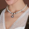 Heimatflüstern Costume Necklace Rhinestone Edelweiss Small & Pearls – Women's